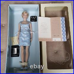 Franklin Mint Princess Diana Grandeur Vinyl Doll 16 blue dress with COA new