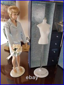 Franklin Mint Princess Diana Limited Edition Portrait Doll, Trunk & Accessories