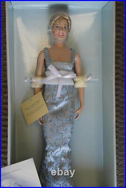 Franklin Mint Princess Diana Vinyl Doll Blue Silk Beaded Gown LE 0337/1000 W COA