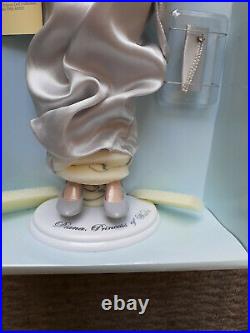 Franklin Mint Princess Diana Vinyl Doll Gray Silk & Pearl Gown LE RARE