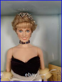Franklin Mint Princess Diana Vinyl Doll PURPLE SILK VELVET Gown LE 0178/1000 COA