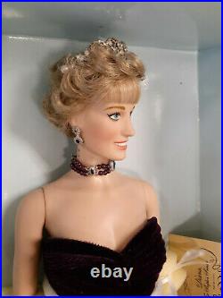 Franklin Mint Princess Diana Vinyl Doll PURPLE SILK VELVET Gown LE 0178/1000 COA