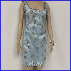 Franklin Mint Princess Diana Vinyl Doll Princess Of Grandeur Blue Dress Flower