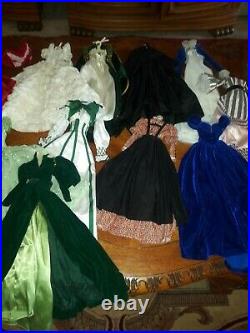 Franklin Mint Scarlett O'Hara 5 Dolls + 19 Dress Ensembles Trunk Dressform GWTW