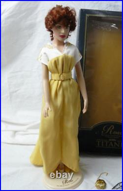 Franklin Mint TITANIC ROSE Vinyl Portrait Doll 16 Strolling & Jump Dress GUC