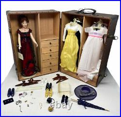 Franklin Mint TITANIC ROSE Vinyl Portrait Doll, Trunk, 6 Outfits, accessories