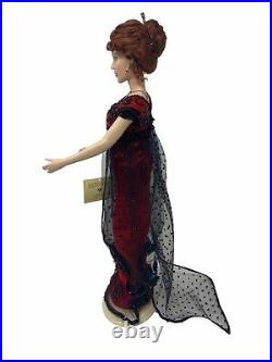 Franklin Mint TITANIC ROSE Vinyl Portrait Doll, Trunk, 6 Outfits, accessories