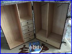 Franklin Mint TITANIC Rose DOLL TRUNK WARDROBE CASE with6 Wooden Hangers & Card