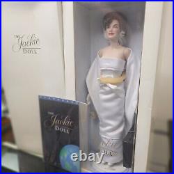 Franklin Mint The Jackie Doll Jacqueline Onassis Kennedy White Satin Dress COA