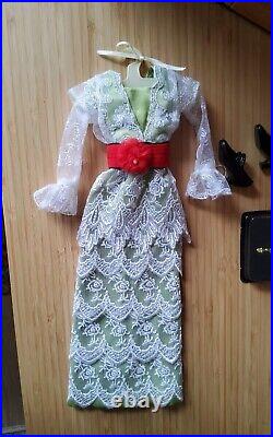 Franklin Mint Titanic 16inches Vinyl Rose Doll Chartreuse Tea Dress Outfit