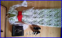 Franklin Mint Titanic 16inches Vinyl Rose Doll Chartreuse Tea Dress Outfit