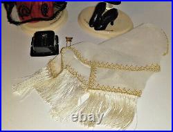 Franklin Mint Titanic Rose Vinyl Doll LOT Red Beaded/Blue Velvet/Orig Stand+Form
