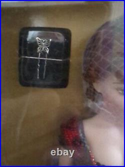 Franklin Mint Titanic Rose Vinyl Portrait Doll Red And Black Ensemble 16 NIB