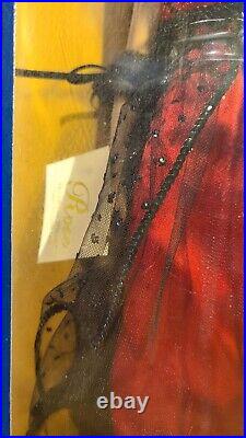 Franklin Mint Titanic Rose Vinyl Portrait Doll Red And Black Ensemble 16 New