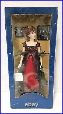 Franklin Mint Titanic Rose Vinyl Portrait Doll Red & Black New