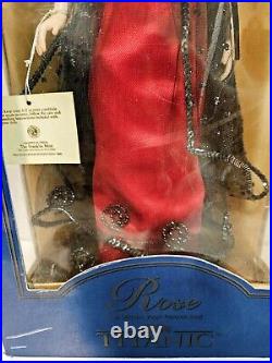 Franklin Mint Titanic Rose Vinyl Portrait Doll Red & Black New