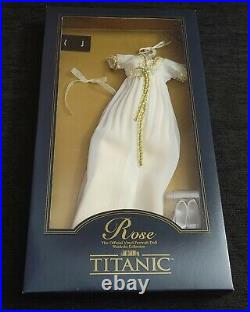 Franklin Mint Titanic Rose Vinyl Portrait Doll The Yellow & Cream Lace Ensemble