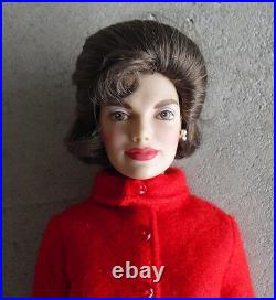 Franklin Mint Vinyl Jackie Kennedy in Red Wool Outfit Doll 15 Tall LOOK