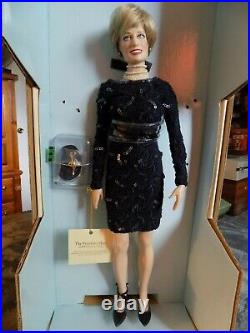 Franklin mint princess diana doll le 750 with brochure and coa please read below