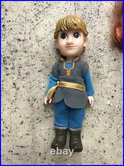 Frozen Petite Princess Dolls Elsa, Anna, Kristoff, Sven HTF 6 Lot Disney Nice