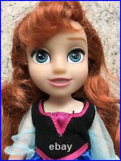 Frozen Petite Princess Dolls Elsa, Anna, Kristoff, Sven HTF 6 Lot Disney Nice