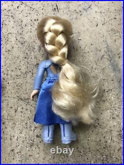 Frozen Petite Princess Dolls Elsa, Anna, Kristoff, Sven HTF 6 Lot Disney Nice