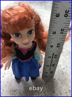 Frozen Petite Princess Dolls Elsa, Anna, Kristoff, Sven HTF 6 Lot Disney Nice