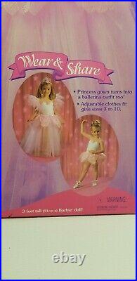 G71 1995 My Size Barbie Princess 3 Feet Tall New in box wear and share doll VTG
