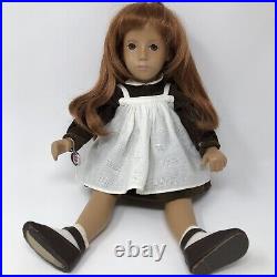 GOTZ SASHA DOLL Red Hair Corduroy Dress Pinafore Leather Shoes Vintage E Germany