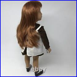 GOTZ SASHA DOLL Red Hair Corduroy Dress Pinafore Leather Shoes Vintage E Germany