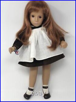 GOTZ SASHA DOLL Red Hair Corduroy Dress Pinafore Leather Shoes Vintage E Germany