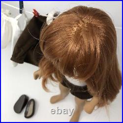 GOTZ SASHA DOLL Red Hair Corduroy Dress Pinafore Leather Shoes Vintage E Germany