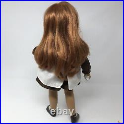 GOTZ SASHA DOLL Red Hair Corduroy Dress Pinafore Leather Shoes Vintage E Germany