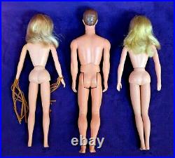 GROOVY Vintage Barbie 3 MOD TNT LIVE ACTION Barbie Ken P. J. LOT OF HIPPIE NM BIN