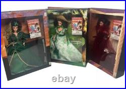 Gone With The Wind Barbie as Scarlett O'Hara Dolls Lot of 3 Mattel 1994 NEW