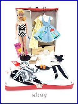 Gorgeous Vintage Blonde Ponytail Barbie #4 with Stand-Clothes-Case-Accessories
