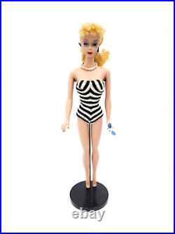 Gorgeous Vintage Blonde Ponytail Barbie #4 with Stand-Clothes-Case-Accessories