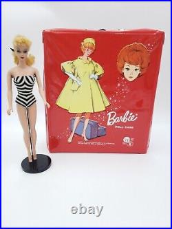 Gorgeous Vintage Blonde Ponytail Barbie #4 with Stand-Clothes-Case-Accessories
