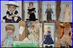 Great Franklin Mint Princess Diana Trunk Closet for 18 Doll Outfits Box, Papers