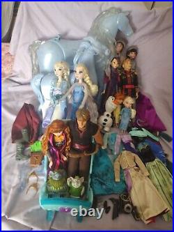 HUGE Disney Frozen Elsa Anna Olaf Kristoff 10 Dolls Collection And More Nokk