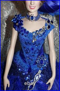 Handmade DRESS for 16 Franklin Mint Vinyl / TONNER Doll Royal Blue Gown NO doll