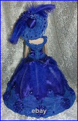 Handmade DRESS for 16 Franklin Mint Vinyl / TONNER Doll Royal Blue Gown NO doll