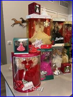 Happy Holidays Barbie Doll Collector 1988-2000 & 6 Matching &ornaments