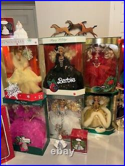 Happy Holidays Barbie Doll Collector 1988-2000 & 6 Matching &ornaments
