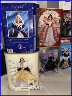 Happy Holidays Barbie Doll Collector 1988-2000 & 6 Matching &ornaments
