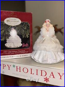 Happy Holidays Barbie Doll Collector 1988-2000 & 6 Matching &ornaments