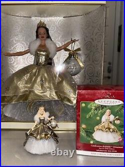 Happy Holidays Barbie Doll Collector 1988-2000 & 6 Matching &ornaments