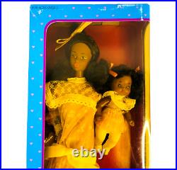 Heart Family Dolls Black AA Lot of 2 Mom Dad Baby Original Box Vintage 1984 NRFB