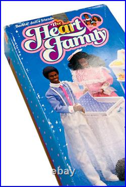Heart Family Dolls Black AA Lot of 2 Mom Dad Baby Original Box Vintage 1984 NRFB