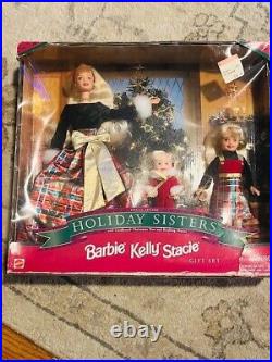 Holiday Sisters Barbie Kelly & Stacie Doll Gift Set and LOT of 5 other Barbies